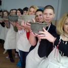 Students at the pottery workshop class